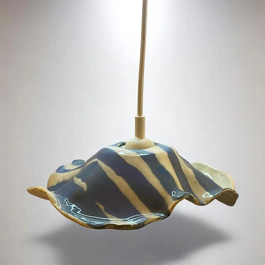 Lámpara Rayas porcelana y Nerikomi